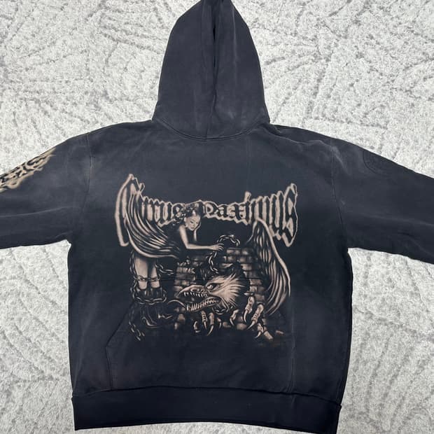 [XL] 스캇 내한 머천 후드 블랙