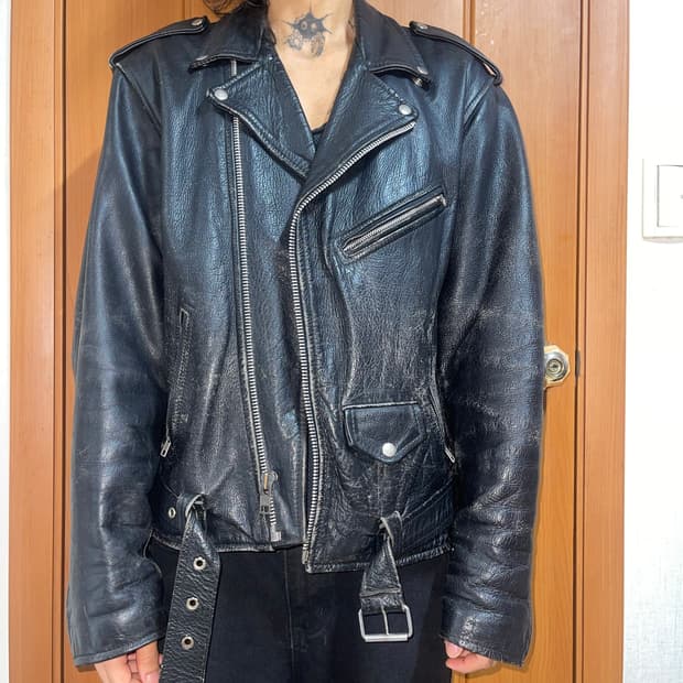 Oversized Vintage Leather Jacket
