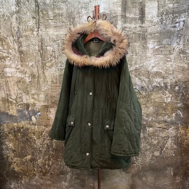 막스마라 위캔드라인 퍼 후드 퀄팅 코트