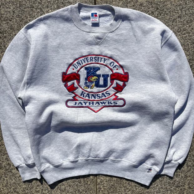 90s 러셀 애슬래틱 캔자스 맨투맨 스웻셔츠
