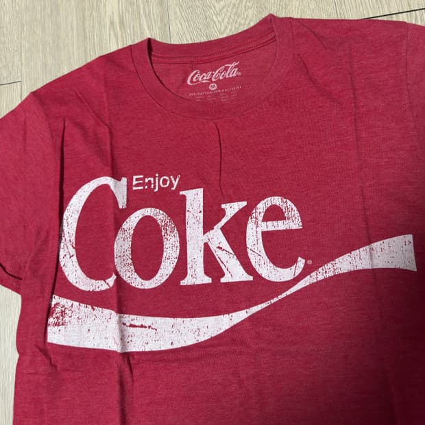 빈티지 코카콜라 오피셜 티셔츠 레드 M