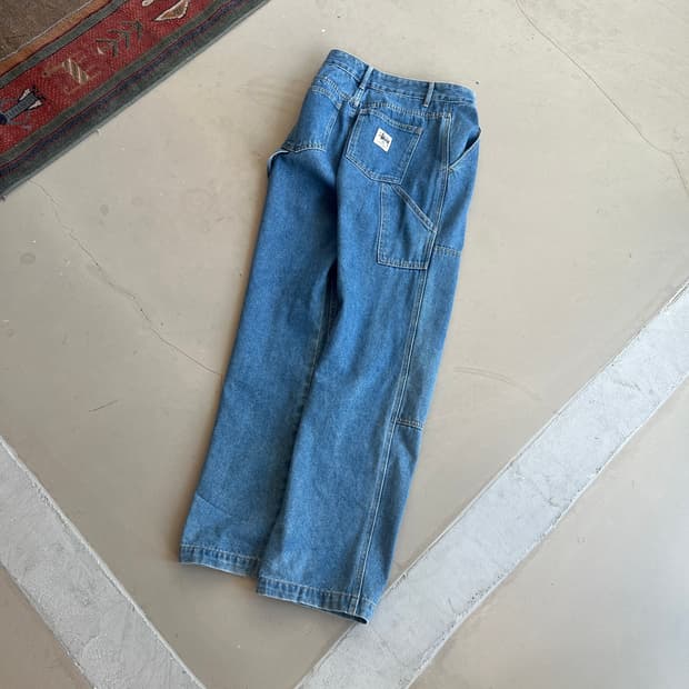 스투시 더블니 데님 카펜터 팬츠
