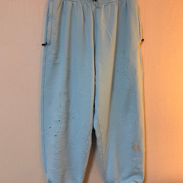 [XL]fetch 페치선데이 스톰 자수 트랙 스웻팬츠 라이트블루