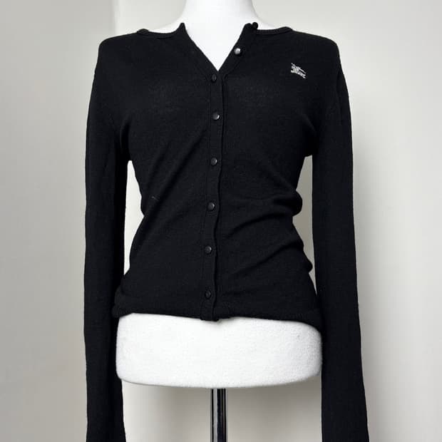 버버리 블루라벨 블랙 가디건