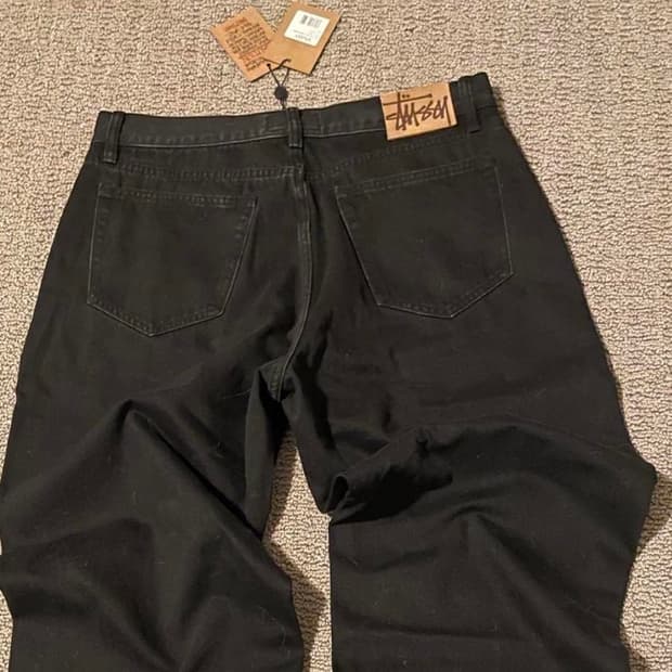 스투시 오버다이드 클래식 진 블랙