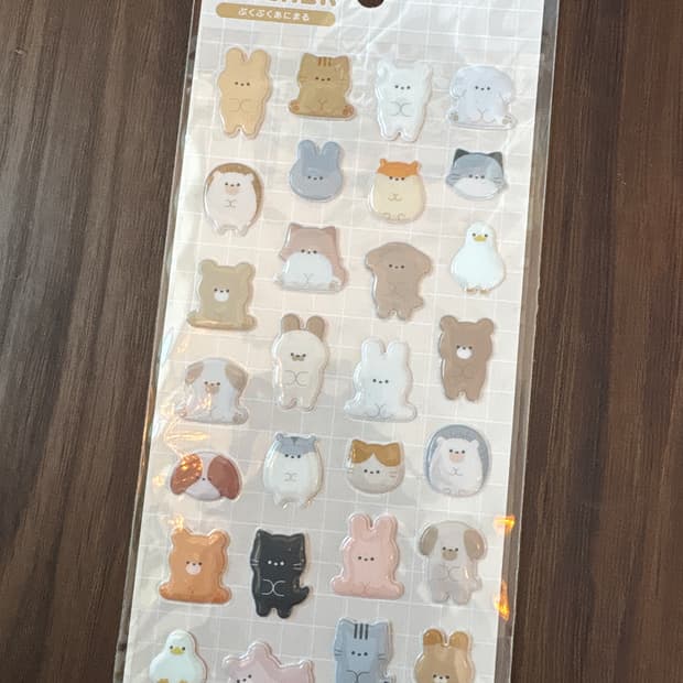 동물 입체 스티커
