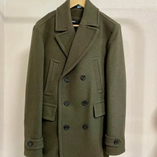 Hugo boss 남성 카키색 피코트 50