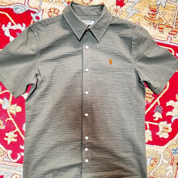 폴로 아쎈 반팔 셔츠 카키 M