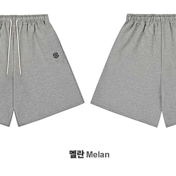 (1회착 택포가격) 바벨웍스 패치자수 버뮤다팬츠 멜란지그레이 free