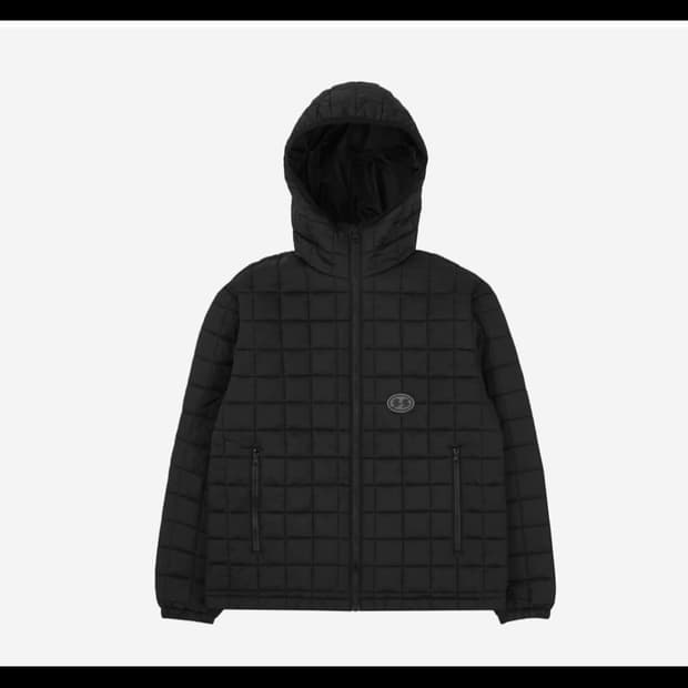 다다이즘 패딩 퀄티드 자켓 블랙