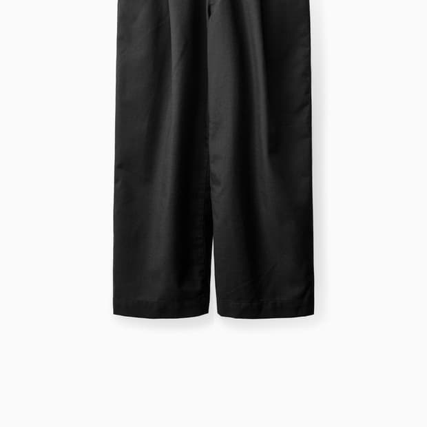 이얼즈어고 Y-959 히든 체크 원턱 와이드 팬츠