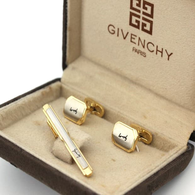 지방시 A등급 5.2cm 명품 넥타이핀 커프스 세트