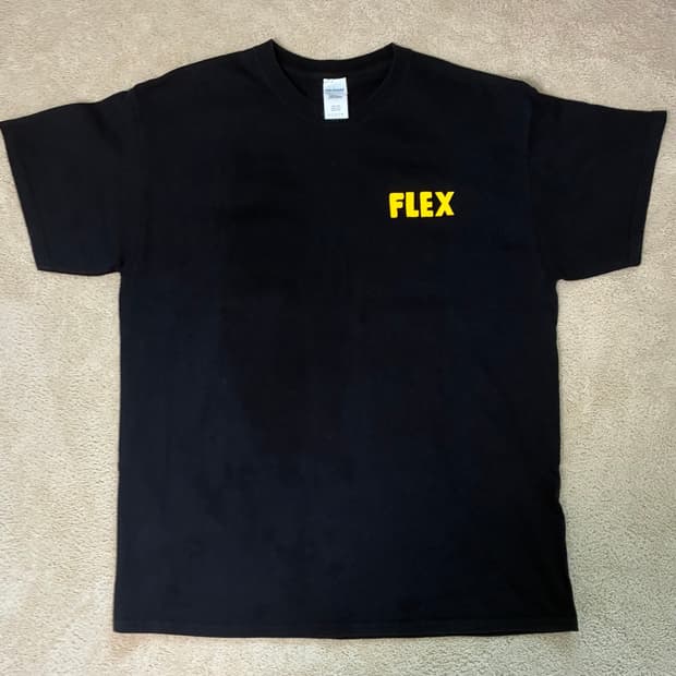 래퍼 염따 FLEX 플렉스 반팔 티셔츠 블랙