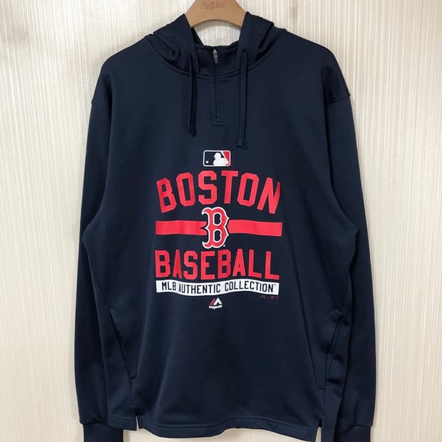 MLB 마제스틱 보스턴레드삭스 어센틱 풀오버후디 M(해외)