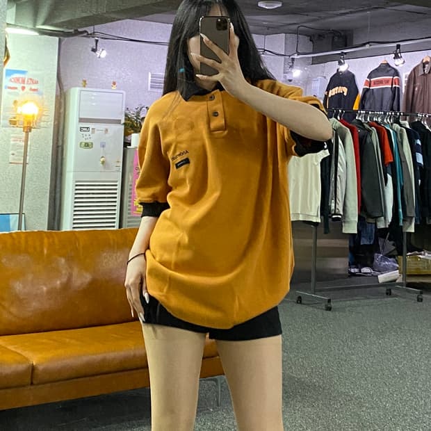 앤더슨벨 배색 카라 시그니처 반팔 티셔츠 B4786