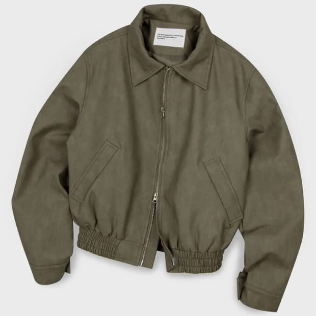 비건 레더 크롭 자켓