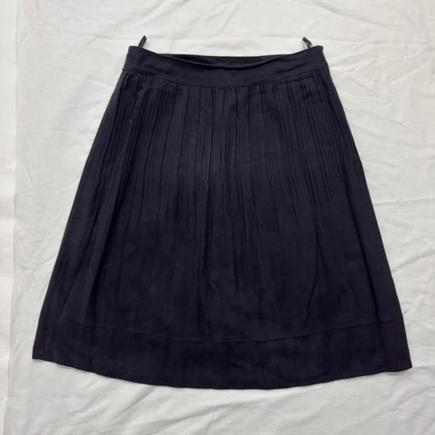 navy midi skirt