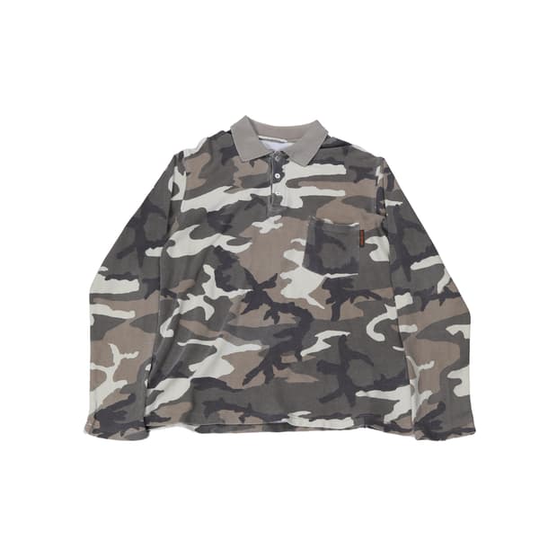Stüssy 1990s Camo Long Sleeve Polo