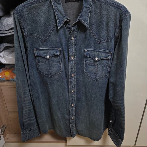 rrl 데님 웨스턴 셔츠 XL