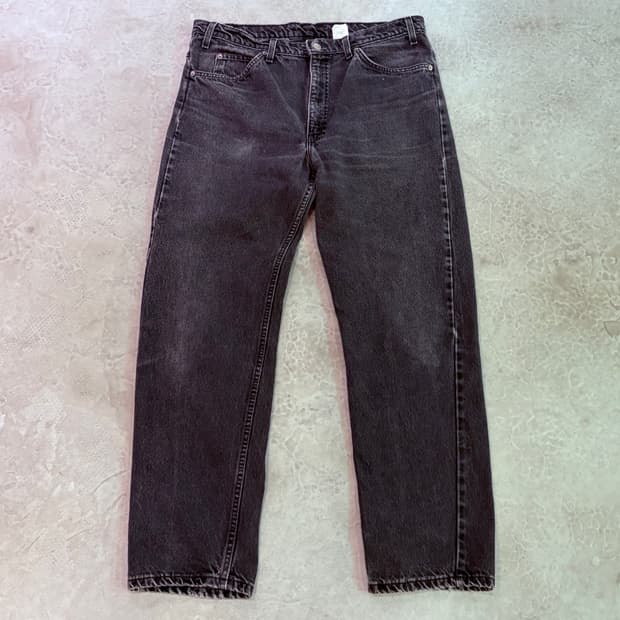 [38/32] 90s USA🇺🇸 리바이스 505 오렌지탭 흑청 블랙