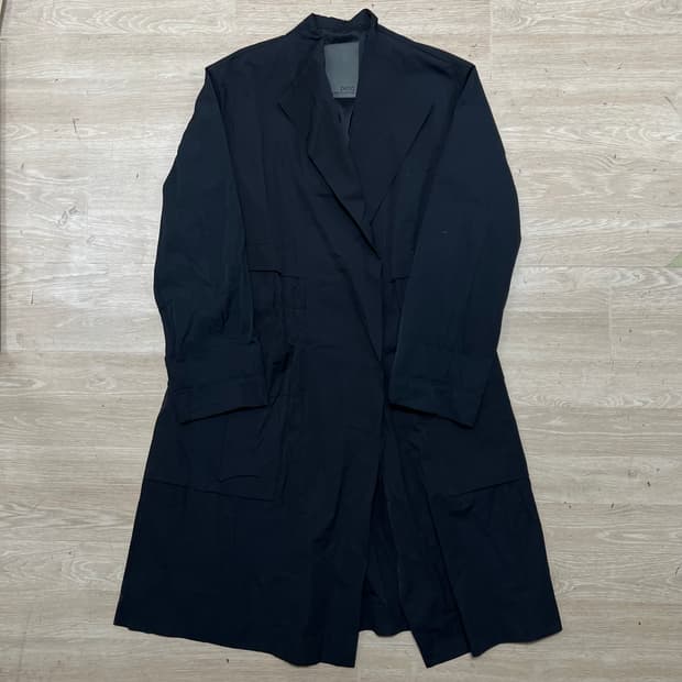 데코 여성 코튼 트렌치 롱코트 [블랙] 85-94-160