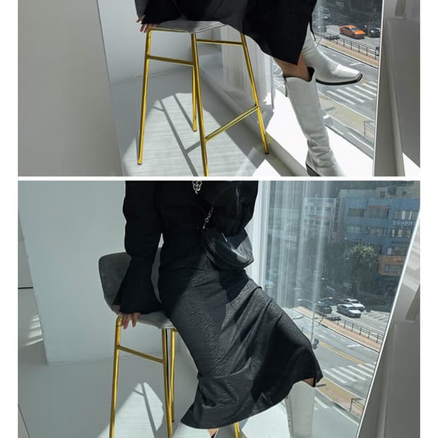 새 상품 룩넌 웨스턴 롱부츠 화이트 250