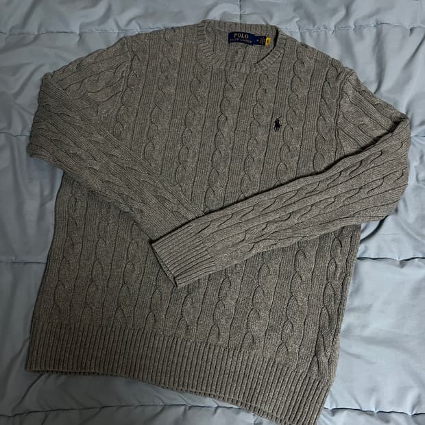 폴로 케이블 꽈배기 니트 m