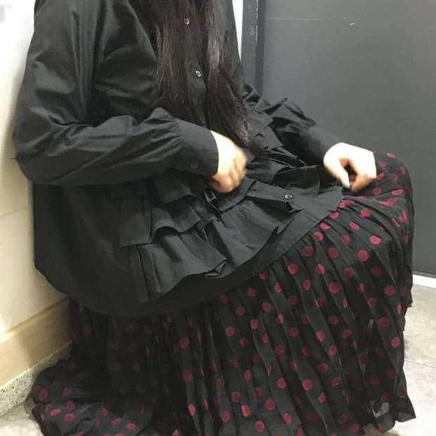 꼼데가르송 robe de chambre 스커트