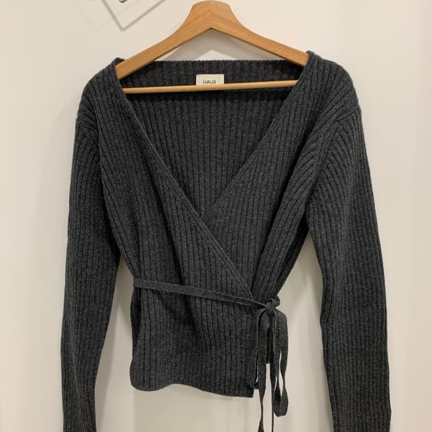 [HAUS]하우스 울캐시미어 랩 니트 (울60,캐시5) 