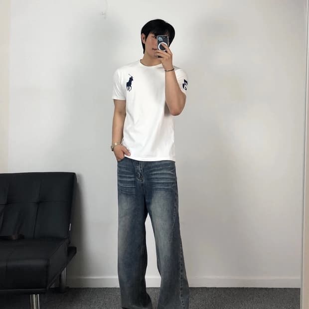폴로 정품 빅포니 치프키프 반팔 화이트
