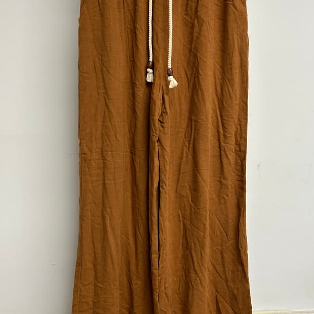 ZARA 와이드 밴딩 비스코스 린넨 팬츠 M