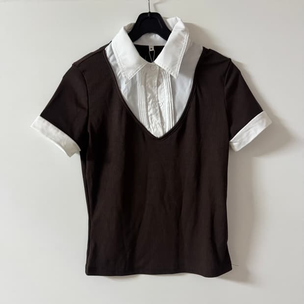 새상품 여자 카라 반팔 셔츠