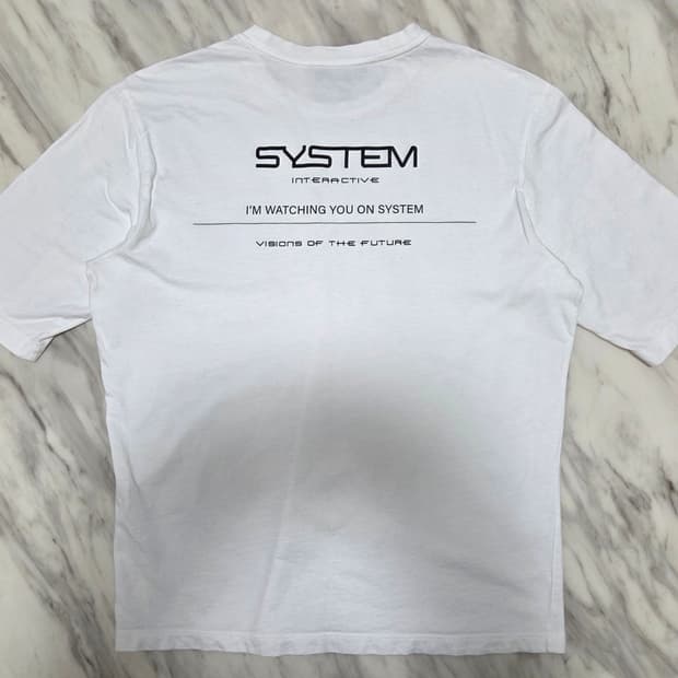시스템옴므 프린트 반팔 티셔츠