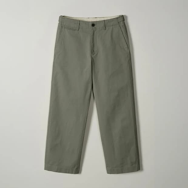인더로우 와이드 오피서 치노팬츠 올리브그레이 2