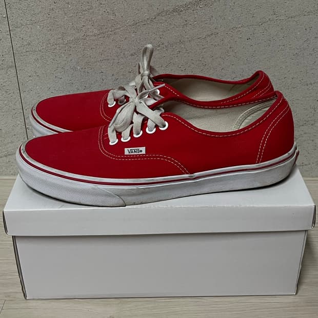 280 반스 VANS 어센틱 레드 헬스장 신발 운동화 단화 스니커즈 