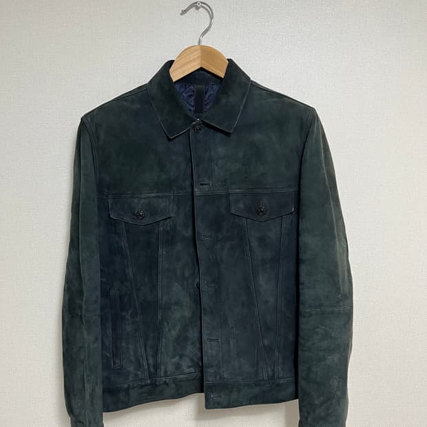 마시모두띠 스웨이드 레더 트럭커 자켓