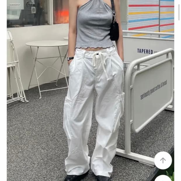 코튼 빅포켓 카고 와이드 팬츠