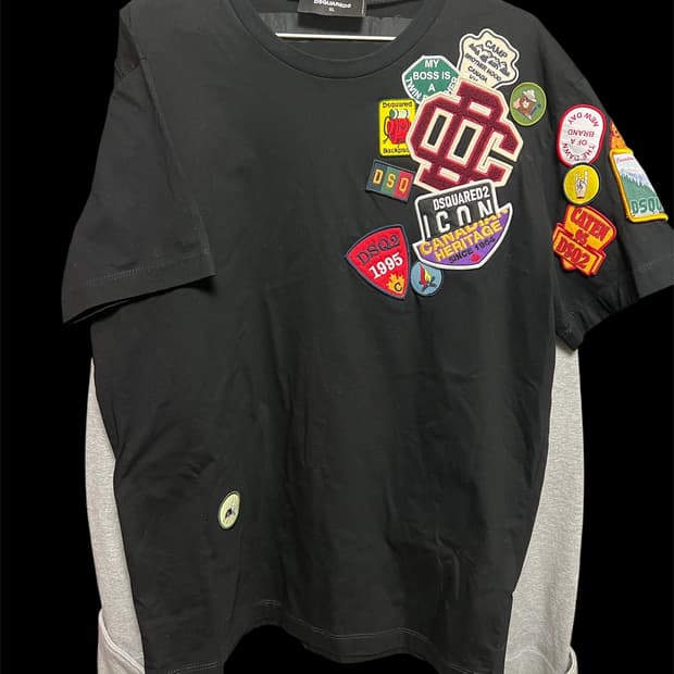 디스퀘어드 멀티패치 티셔츠