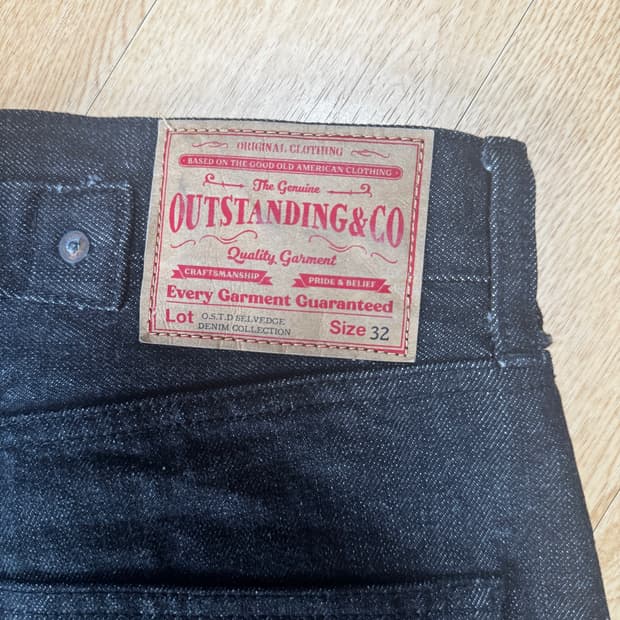 아웃스탠딩 30’S CINCH BACK SELVEDGE WIDE PANT