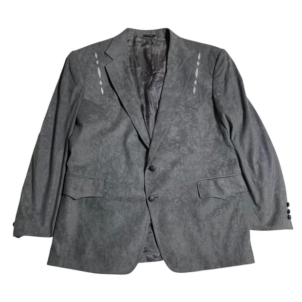[XL] Pagano West Grey Faux Suede jacket