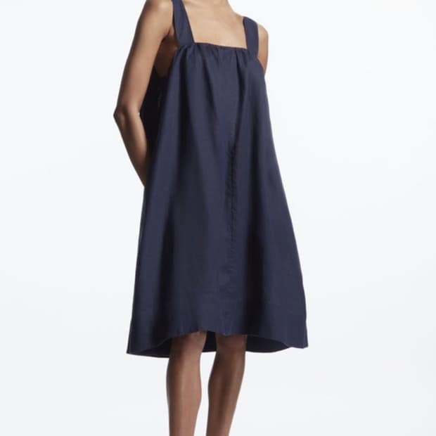 Cos 오버사이즈 개더드 드레스 xs