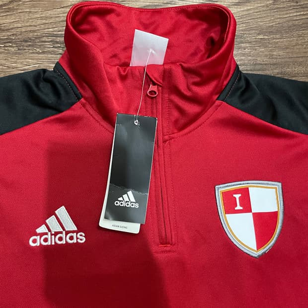 K리그 부산아이파크 반집업 축구 웜업 트레이닝 탑 레드