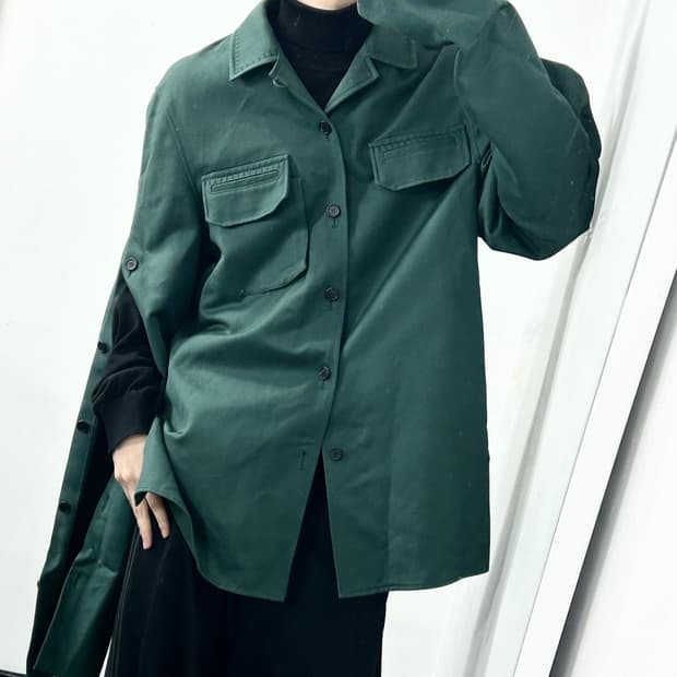 우영미 사이드스냅 턴업 자켓