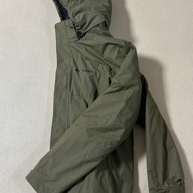 100) 컬럼비아 바람막이 플리스 내피 카키