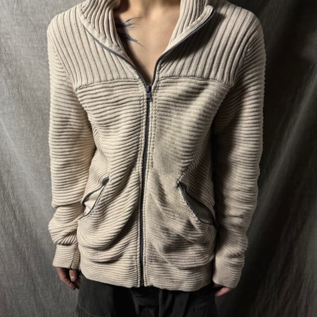 Armani Exchange Knit Zip-Up Cardigan