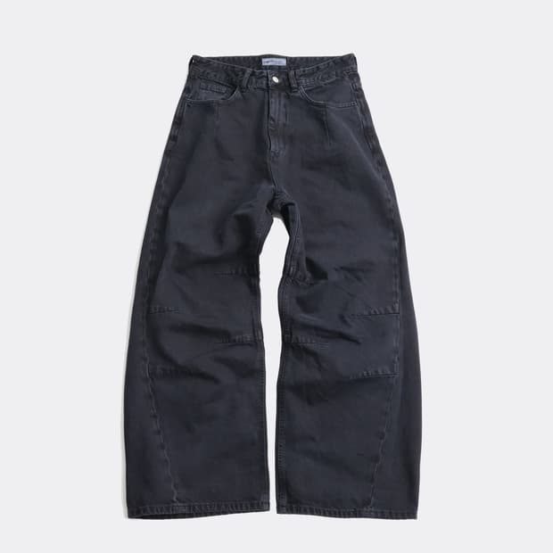 999휴머니티 AV PLEATS DENIM PANTS-NAVY