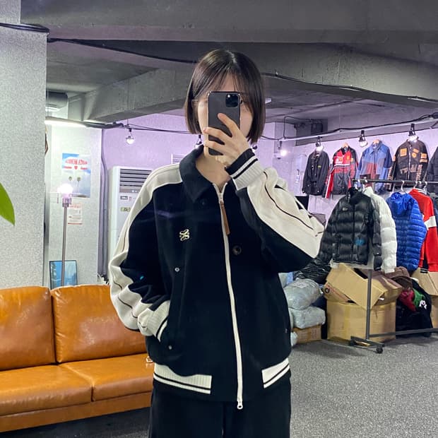 세터 스몰로고 투웨이 스웻 집업 b3385