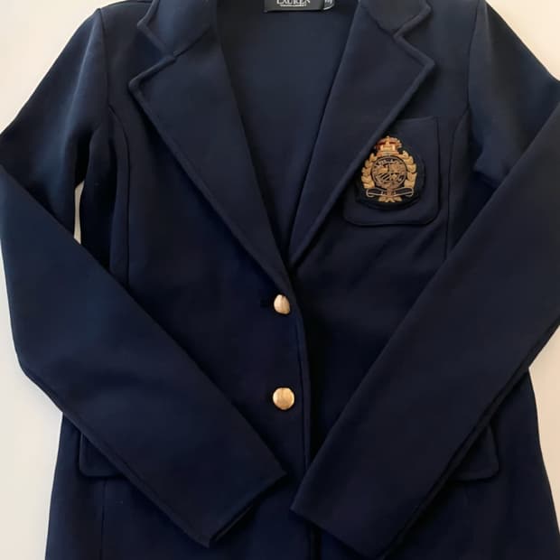 랄프로렌 금장자수 니트 66~77 블랙라벨