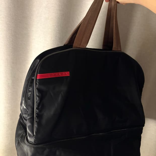 프라다 스포츠 라지 테크니컬 폴리백 토트백