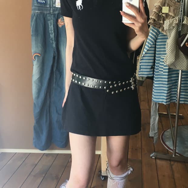 폴로 빅포니 블랙 원피스